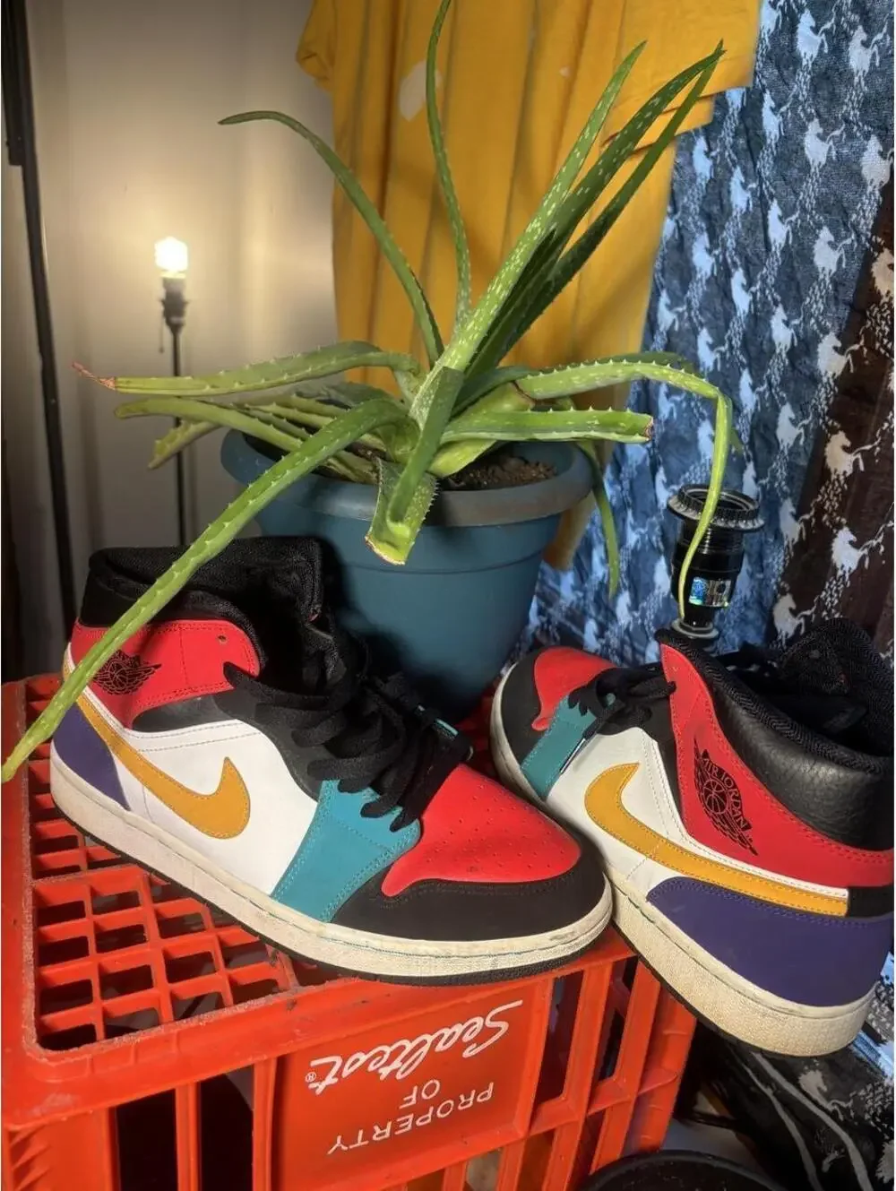 Jordan Men's Multi and Red Trainer